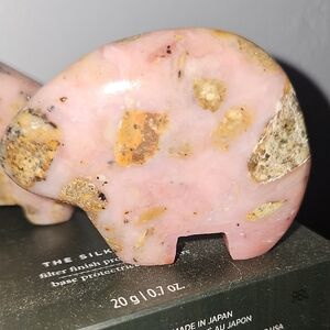 Pink Opal Beae Carving